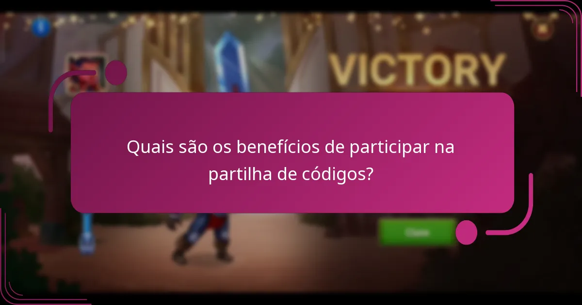 Quais são os benefícios de participar na partilha de códigos?