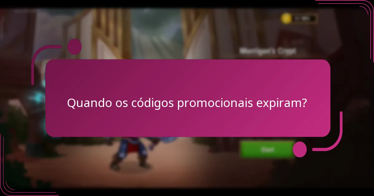 Quando os códigos promocionais expiram?